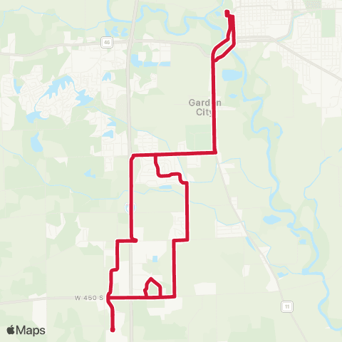 ColumBUS Transit Red Loop map