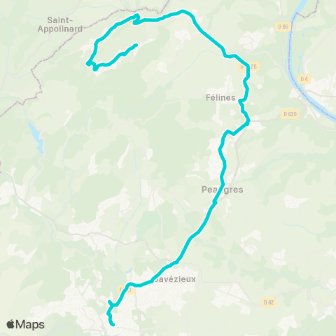 CoqueliGO Scolaire Vinzieux / Annonay map
