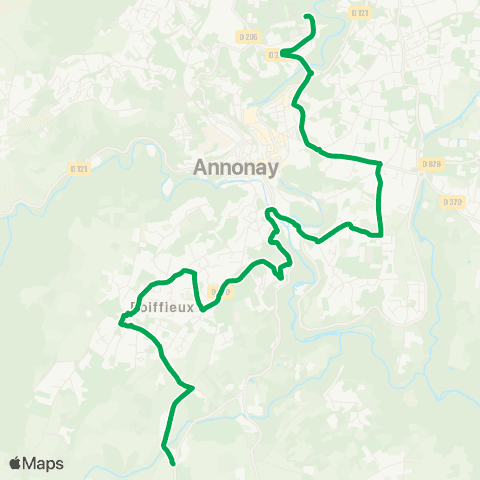 CoqueliGO Scolaire Roiffieux / Annonay map