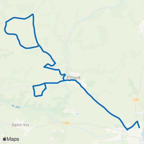 Coralie Elliant - Rosporden map