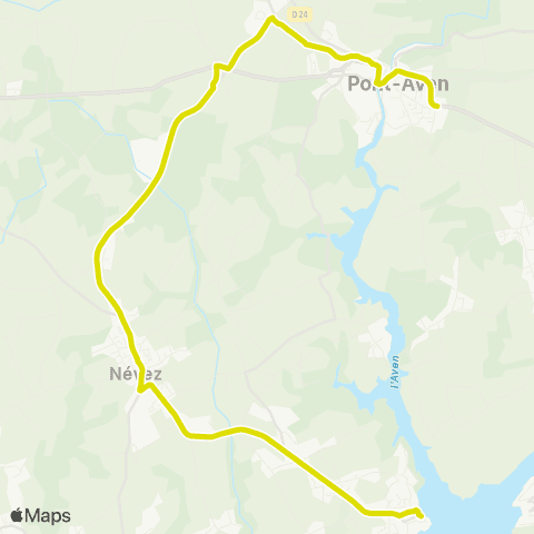 Coralie Pont Aven - Névez - Port Manech map