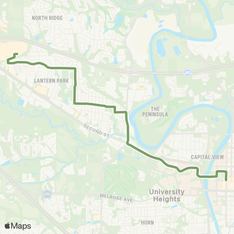 Coralville Transit 10th St map