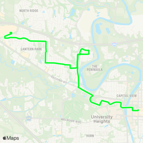 Coralville Transit Night map