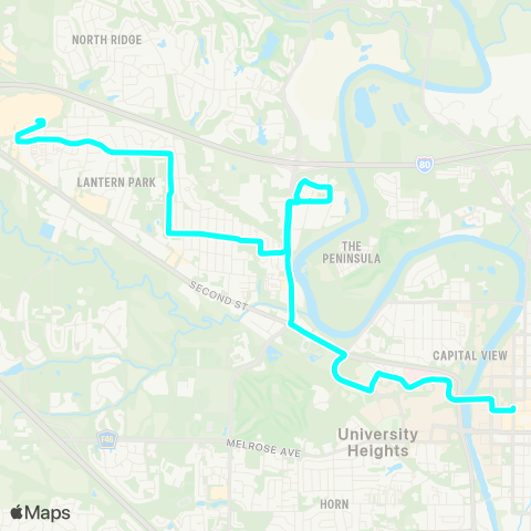 Coralville Transit Saturday map