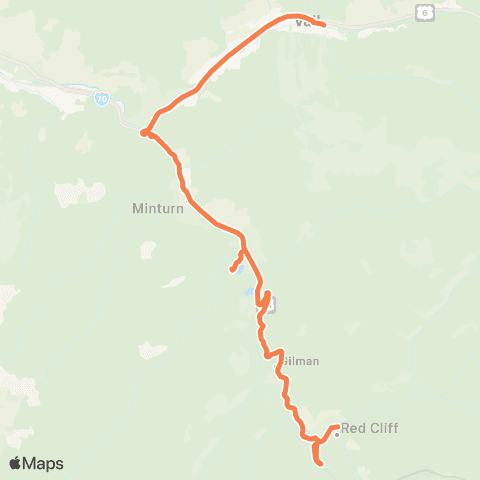 Core Transit Minturn map