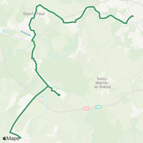 Corolis - Réseau interurbain Ligne 511 map