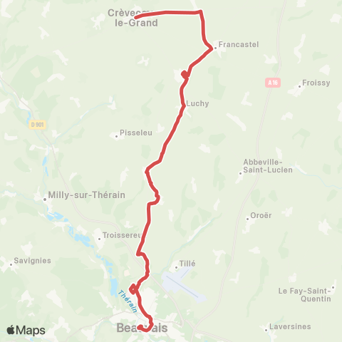 Corolis - Réseau interurbain Ligne 531 map