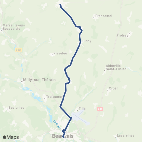 Corolis - Réseau scolaire Ligne 532 map