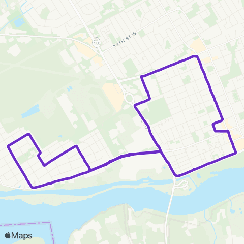 Cornwall Transit Riverdale map