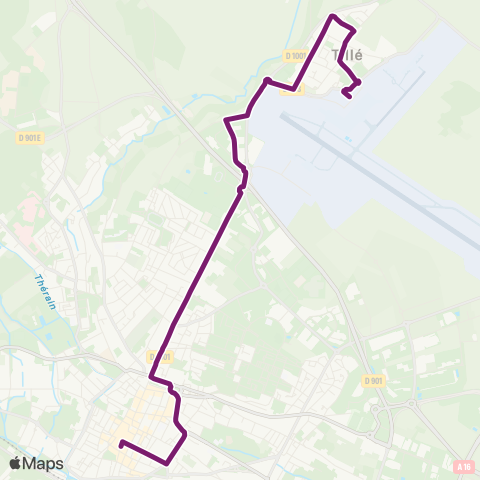 Corolis - Réseau urbain Hôtel de Ville - Tillé Aéroport map