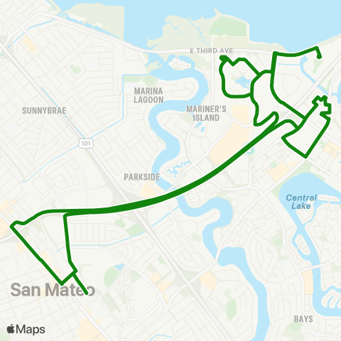 Commute.org Foster City Commuter map