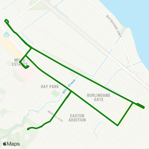 Commute.org Millbrae Burlingame Commuter map