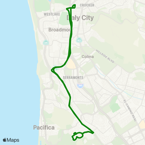 Commute.org Skyline College Express map