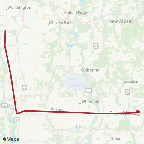 COTA East Main / North High map