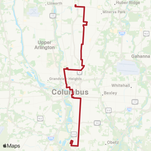 COTA Karl / South High / Parsons map
