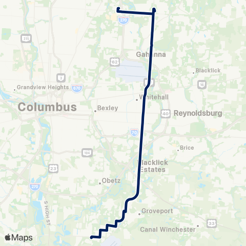 COTA Hamilton Rd map