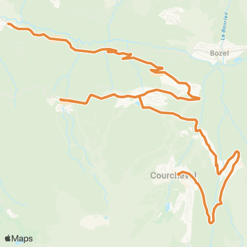 Navettes de Courchevel A map