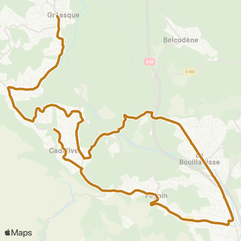 Pays d'Aix Mobilité Saint-Savournin vers Fuveau Gréasque map