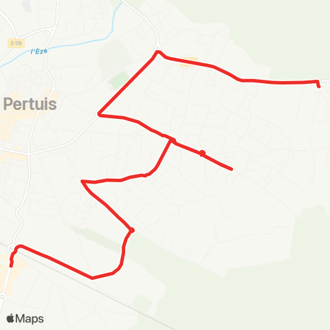Pays d'Aix Mobilité Pertuis Urbains A map