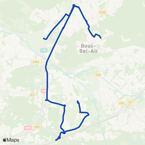 Pays d'Aix Mobilité Bouc Bel Air - Clg Brassens map