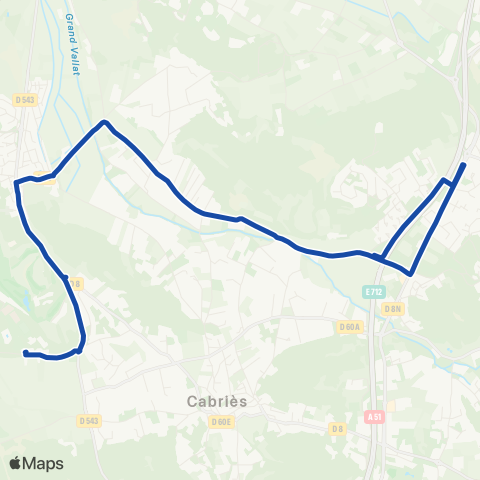 Pays d'Aix Mobilité Cabriès - Clg Mauron map
