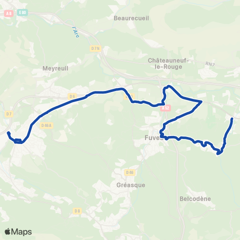Pays d'Aix Mobilité Fuveau - Gardanne map