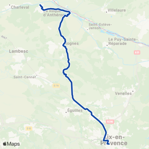 Pays d'Aix Mobilité La Roque - Rognes - Aix map