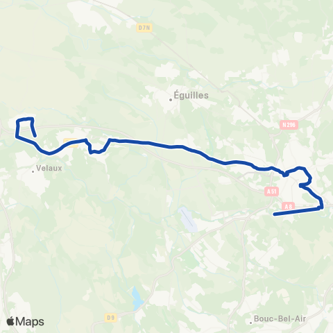 Pays d'Aix Mobilité Coudoux - Ventabren - Aix map
