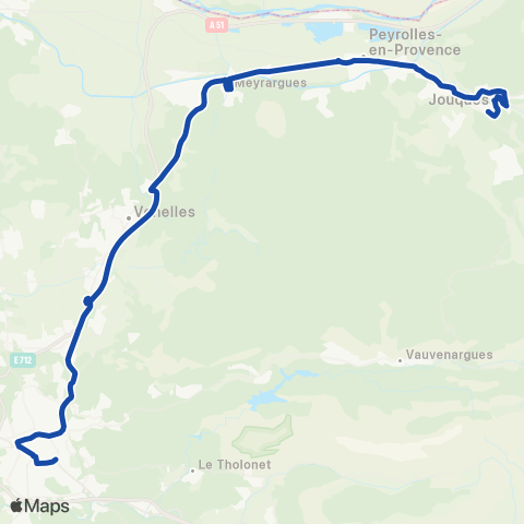 Pays d'Aix Mobilité Jouques-Peyrolles-Meyrargues - Aix map