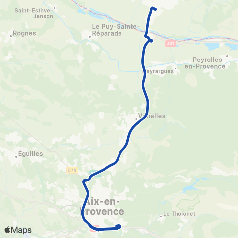 Pays d'Aix Mobilité Pertuis - Nativité / Zola map