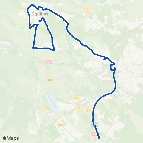 Pays d'Aix Mobilité Eguilles - l.I. Luynes map