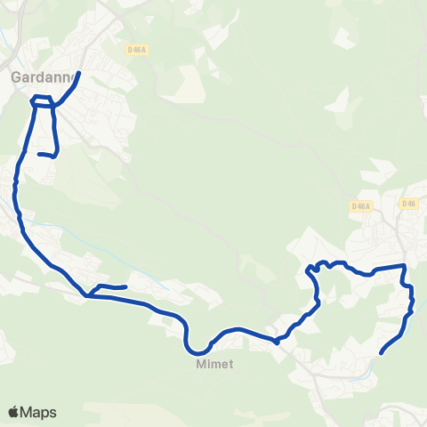 Pays d'Aix Mobilité Gréasque - Mimet - Gardanne map