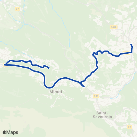 Pays d'Aix Mobilité Mimet - Clg Gréasque map