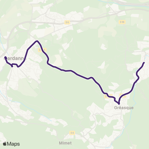 Pays d'Aix Mobilité Fuveau-Gréasque-Gardanne map