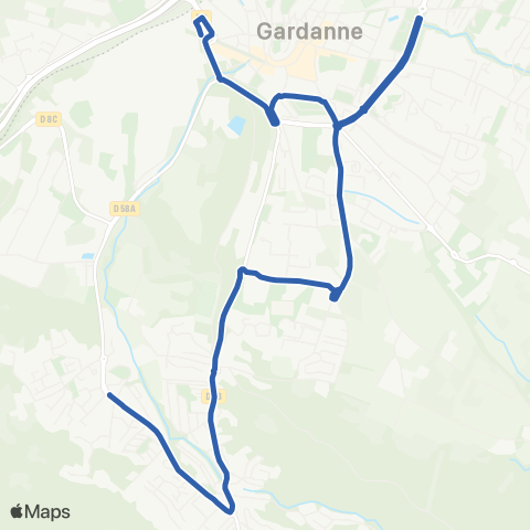 Pays d'Aix Mobilité Collevielle Cauvet-Gare Routière map