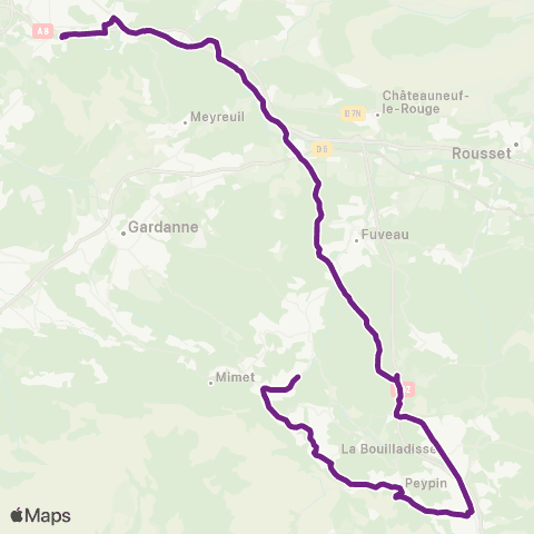 Pays d'Aix Mobilité La Destrousse - Aix map