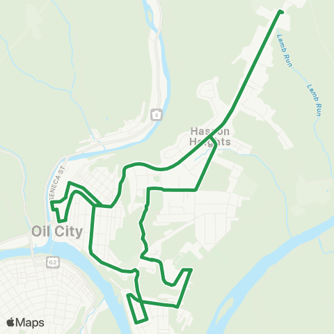 CATA North Oil City Loop map