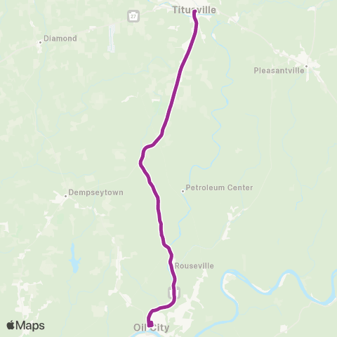 CATA Titusville Oil City map