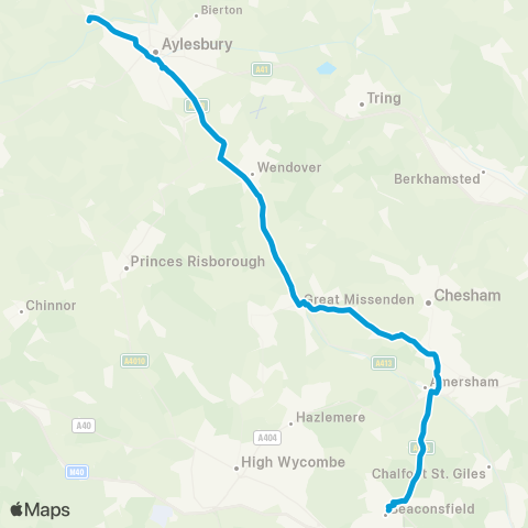 Chiltern Railways Bus Chiltern Railways map