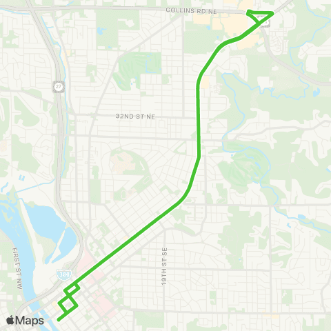 Cedar Rapids Transit  map