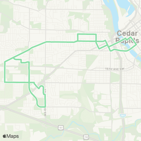 Cedar Rapids Transit  map