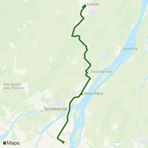 MRC de Joliette Joliette / Repentigny / Montréal map