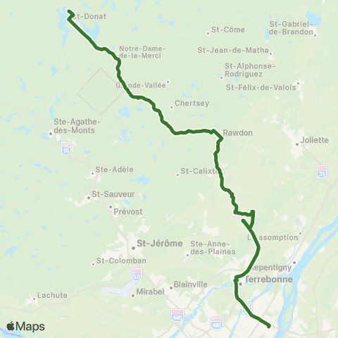 MRC de Joliette Saint-Donat / Chertsey / Montréal map
