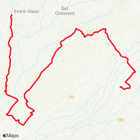 CarSud Entre Deux - Rdc - 3 Mares - Gare du Tampon map