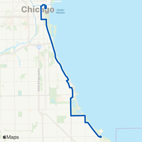 CTA Jackson Park Express map