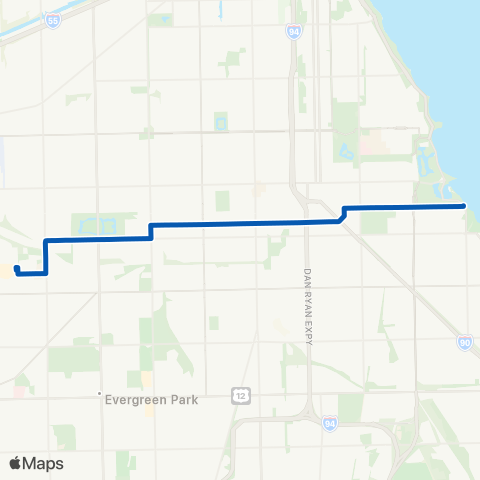 CTA 67th / 69th / 71st map