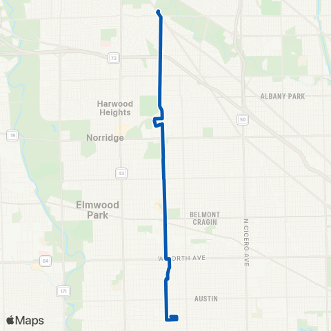 CTA Narragansett / Ridgeland map