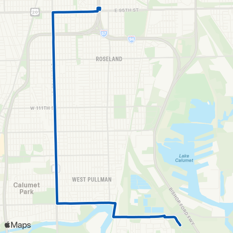 CTA Halsted / 95th map