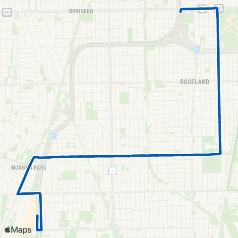 CTA 111th / King Drive map