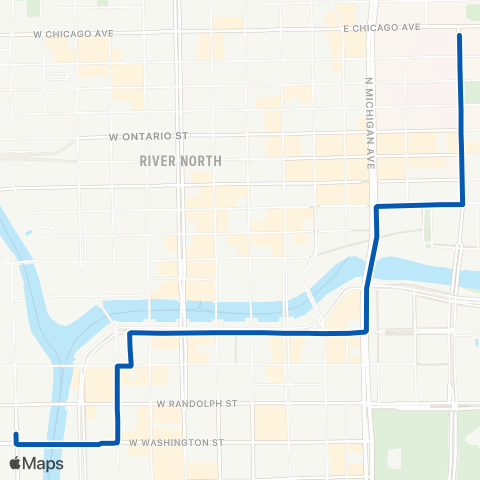 CTA Ogilvie / Streeterville Express map